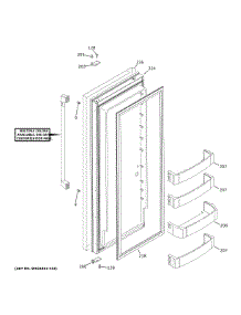 Fresh Food Door parts for Ge Side-By-Side Refrigerator CSB42WP2RES1 from AppliancePartsPros.com