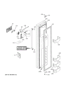 Freezer Door parts for Ge Side-By-Side Refrigerator CSB42YP2NHS1 from AppliancePartsPros.com