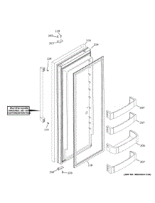 Fresh Food Door parts for Ge Side-By-Side Refrigerator CSB48YP2NBS1 from AppliancePartsPros.com