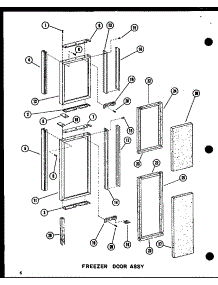 Freezer Door Assy (Sri19c-C / P73320-54Wc) (Sri19c-A / P73320-54Wa) (Sri19c-G / P73320-54Wg) (Sri19c / P73320-54W) (Sri19c-L / P73320-54Wl) (Sdi22c-C / P73320-53Wc) (Sdi22c / P73320-53W) (Sdi22c-A / P73320-53Wa) (Sdi22c-L / P73320-53Wl) (Sdi22c-G / P73320-53Wg) (Sdi25c-C / P73 parts for Amana Side-By-Side Refrigerator CSDI25C-L-P73900-8WL from AppliancePartsPros.com