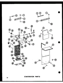 Evaporator Parts parts for Amana Side-By-Side Refrigerator CSDI25W-A-P73320-41WA from AppliancePartsPros.com