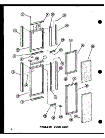 Freezer Door Assy (Sdi25w-C / P60350-41Wc) (Sdi25w / P60350-41W) (Sdi25w-A / P60350-41Wa) (Sdi25w-L / P60350-41Wl) (Sdi25w-Ag / P60350-41Wg) (Sdi22w-C / P60350-44Wc) (Sdi22w-A / P60350-44Wa) (Sdi22w-Ag / P60350-44Wg) (Sdi22w / P60350-44W) (Sdi22w-L / P60350-44Wl) (Sri19w-C / P parts for Amana Side-By-Side Refrigerator CSDI25W-L-P60350-56WL from AppliancePartsPros.com