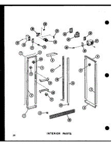 Interior Parts (Sdi25w-C / P60350-41Wc) (Sdi25w / P60350-41W) (Sdi25w-A / P60350-41Wa) (Sdi25w-L / P60350-41Wl) (Sdi25w-Ag / P60350-41Wg) (Sdi22w-C / P60350-44Wc) (Sdi22w-A / P60350-44Wa) (Sdi22w-Ag / P60350-44Wg) (Sdi22w / P60350-44W) (Sdi22w-L / P60350-44Wl) (Sri19w-C / P603 parts for Amana Side-By-Side Refrigerator CSDI25W-P60350-56W from AppliancePartsPros.com