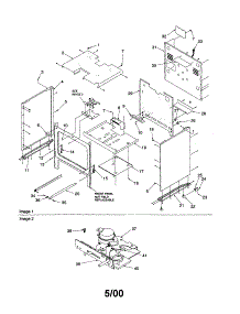 Cabinet parts for Caloric Gas Range CSG7601WW/P1143398NWW from AppliancePartsPros.com