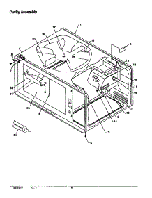Cavity Assembly parts for Amana Microwave CSNAC700-P4020005602 from AppliancePartsPros.com