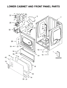 Lower Cabinet & Front Panel parts for Whirlpool Dryer CSP2940HQ0 from AppliancePartsPros.com