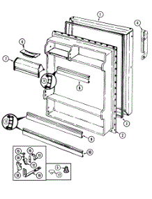 Fresh Food Door parts for Crosley Top-Mount Refrigerator CT15X4A-DC16B from AppliancePartsPros.com