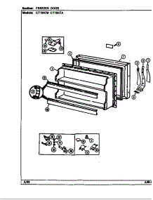 Freezer Door parts for Crosley Top-Mount Refrigerator CT19X7A/DC66A from AppliancePartsPros.com