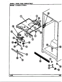 Fresh Food Compartment (Ct19x7a / Dc67a) (Ct19x7w / Dc66a) parts for Crosley Top-Mount Refrigerator CT19X7W/DC67A from AppliancePartsPros.com