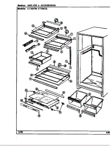 Shelves & Accessories (Ct19x7a / Dc67a) (Ct19x7w / Dc66a) parts for Crosley Top-Mount Refrigerator CT19X7W/DC67A from AppliancePartsPros.com
