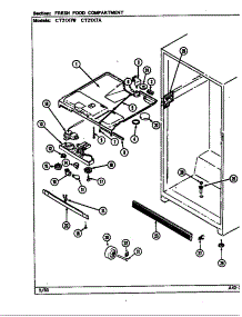 Fresh Food Compartment (Ct21x7a / Dd68a) (Ct21x7w / Dd67a) parts for Crosley Top-Mount Refrigerator CT21X7W/DD68A from AppliancePartsPros.com