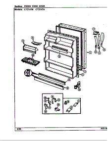 Fresh Food Door parts for Crosley Top-Mount Refrigerator CT21X7W/DD68A from AppliancePartsPros.com