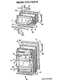 Doors parts for Hot Point Top-Mount Refrigerator CTA14CFB from AppliancePartsPros.com