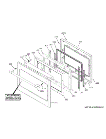 Lower Door parts for Ge Electric Wall Oven CTD90DP2N2S1 from AppliancePartsPros.com