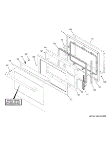 Lower Door parts for Ge Electric Wall Oven CTD90DP3M2D1 from AppliancePartsPros.com