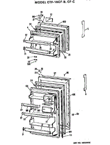 Doors parts for Hot Point Top-Mount Refrigerator CTF15CFB from AppliancePartsPros.com