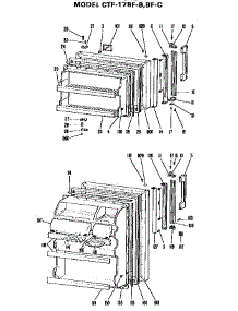 Doors parts for Hot Point Top-Mount Refrigerator CTF17BFC from AppliancePartsPros.com