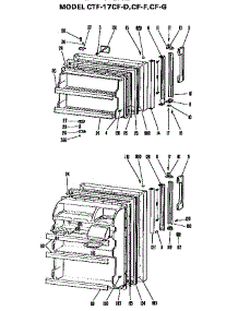 Doors parts for Hot Point Top-Mount Refrigerator CTF17CFF from AppliancePartsPros.com