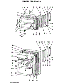 Doors parts for Hot Point Top-Mount Refrigerator CTF23HFB from AppliancePartsPros.com