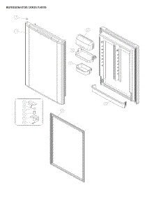 Refrigerator Door Parts parts for Criterion Top-Mount Refrigerator CTMR182WD1B from AppliancePartsPros.com