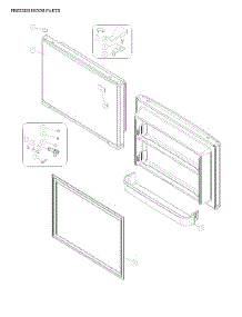 Freezer Door Parts parts for Criterion Top-Mount Refrigerator CTMR182WD1W from AppliancePartsPros.com