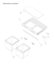 Crisper Shelf & Accessories parts for Criterion Top-Mount Refrigerator CTMR182WD1W from AppliancePartsPros.com