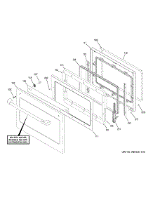 Door parts for Ge Electric Wall Oven CTS90DP4M2W2 from AppliancePartsPros.com