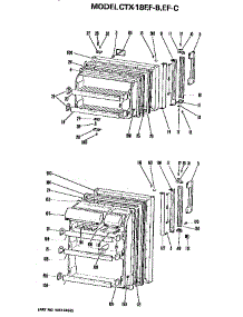 Doors parts for Hot Point Top-Mount Refrigerator CTX18EFC from AppliancePartsPros.com