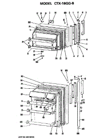 Doors parts for Hot Point Top-Mount Refrigerator CTX18GGB from AppliancePartsPros.com