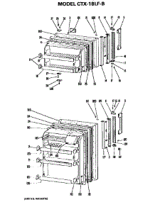 Doors parts for Hot Point Top-Mount Refrigerator CTX18LFB from AppliancePartsPros.com