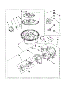Pump And Motor Parts parts for Crosley Dishwasher CUD6710XB2 from AppliancePartsPros.com