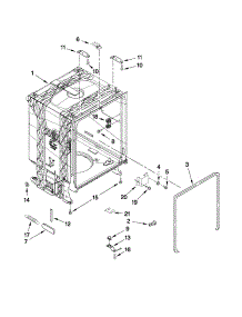 Tub And Frame Parts parts for Crosley Dishwasher CUD6710XQ3 from AppliancePartsPros.com