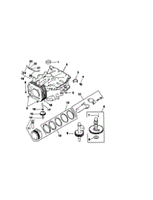 Crankcase parts for Kohler Lawn & Garden Engine CV15.5S-41596 from AppliancePartsPros.com