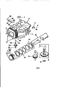 Crankcase parts for Kohler Lawn & Garden Engine CV15S-41519 from AppliancePartsPros.com