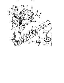 Crankcase parts for Kohler Lawn & Garden Engine CV15S-41526 from AppliancePartsPros.com