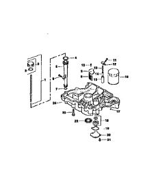 Oil Pan / Lubrication parts for Kohler Lawn & Garden Engine CV15S-41566 from AppliancePartsPros.com