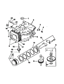 Crankcase parts for Kohler Lawn & Garden Engine CV15S-41566 from AppliancePartsPros.com