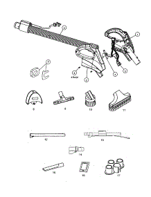 Hose And Handle parts for Eureka Central Vacuum CV1820DC from AppliancePartsPros.com