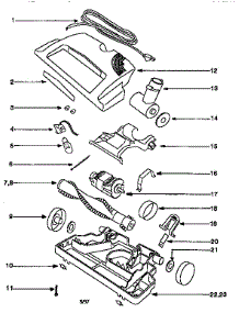 Nozzle And Motor Assembly parts for Eureka Tools & Attachment CV190A from AppliancePartsPros.com