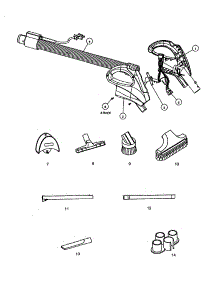 Hose parts for Eureka Tools & Attachment CV205F from AppliancePartsPros.com
