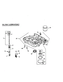 Oil Pan / Lubrication parts for Kohler Lawn & Garden Engine CV491-27501 from AppliancePartsPros.com