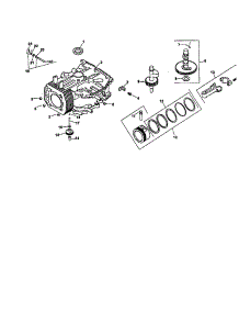 Crankcase parts for Kohler Lawn & Garden Engine CV491-27502 from AppliancePartsPros.com