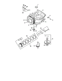Crankcase parts for Kohler Lawn & Garden Engine CV492S-PS-27531 from AppliancePartsPros.com