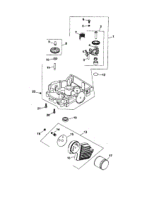 Oil Pan / Lubrication parts for Kohler Lawn & Garden Engine CV730-0043 from AppliancePartsPros.com