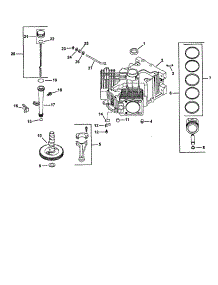 Crankcase parts for Kohler Lawn & Garden Engine CV730-0044 from AppliancePartsPros.com