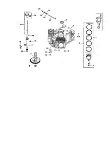 Crankcase parts for Kohler Lawn & Garden Engine CV740-0032 from AppliancePartsPros.com