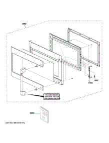 Door Parts parts for Ge Microwave/Hood Combo CVM517P4M6W2 from AppliancePartsPros.com