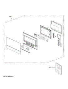 Door Parts parts for Ge Microwave/Hood Combo CVM721M2N8S5 from AppliancePartsPros.com