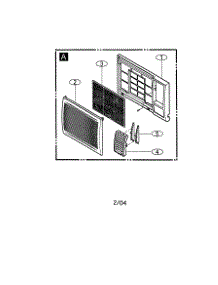 Grille Assembly parts for Panasonic Room Air Conditioner CW-XC64HU from AppliancePartsPros.com