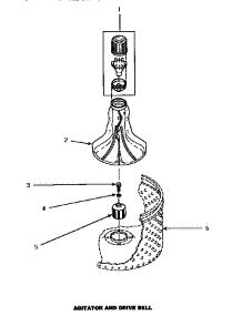 Agitator & Drive Bell (Cw9203w / P1163405ww) (Lw4603l / P1163404wl) (Lw4603w / P1163403ww) (Lw9203w / P1163401ww) parts for Amana Washer CW9203W/P1163405WW from AppliancePartsPros.com